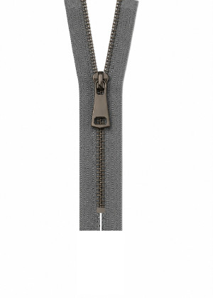 NICHT TEILBARER - Metall Reißverschluss teilbar bis 80cm Silber / Gold / Titan TITAN-DUNKELGRAU