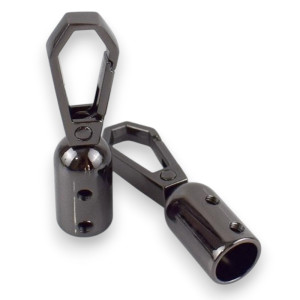 Karabiner für Taschengriffe mit Schrauben 8,5mm Durchmesser Schwarz