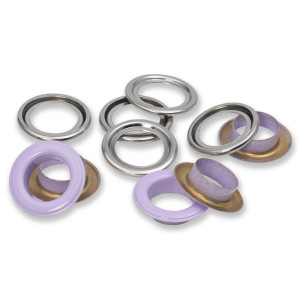 PRYM Bunte Ösen mit Scheiben 32 St. 8 mm 8mm - Flieder
