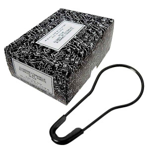 22mm Birnenform Sicherheitsnadeln 1000St. schwarz