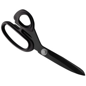TITANIUM Linkshänder Stoffschere Schere schwarz, 200 mm lang