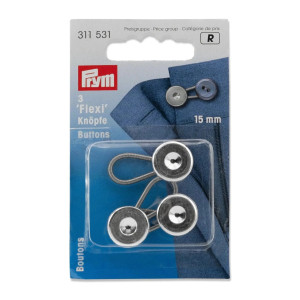 PRYM Flexi-Knöpfe mit Schlaufe 15 mm