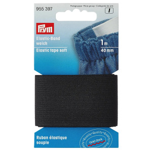 PRYM Elastic-Band weich 40 mm schwarz