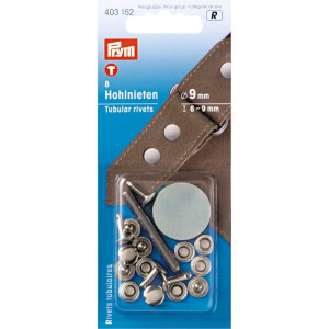 PRYM Hohlnieten Klemmber. 6-9 mm MS silberfarbig