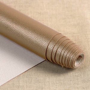 Metallic Kunstleder Stoff Zuschnitt 50 x 140 cm für kreative Näh- und Bastelprojekte Metallic-Mittelbraun