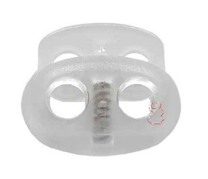 Kordelstopper Oval 2-Loch transparent