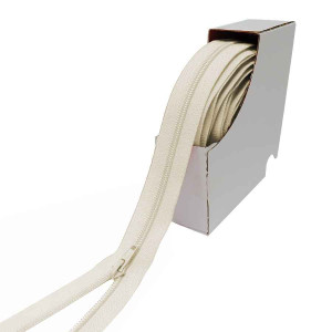 YKK 3mm - Bettwäsche endlos Reißverschluss - schmale Kette 841 - wollweiss