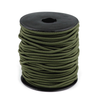 Gummiband Elastische Kordel 3mm - Gummikordel Meterware 567 - olive