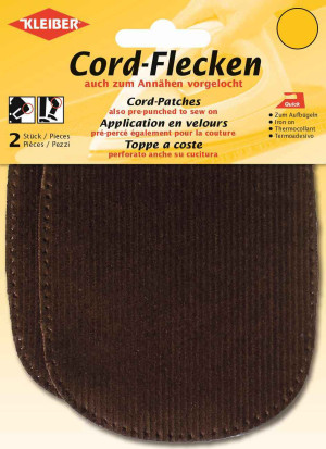 Kleiber Cord Aufbügelflecken versch. Farben 570 - braun