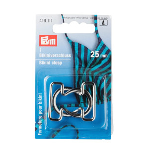 PRYM Bikini- und Gürtelverschluss MET 25 mm silberfarbig