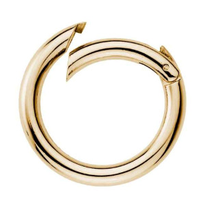 Taschenring Taschenverschluss Karabiner 5mm gold