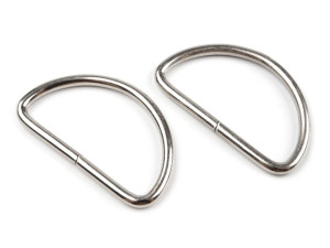 D-Ring Halbrundringe für Taschen 50mm Silber