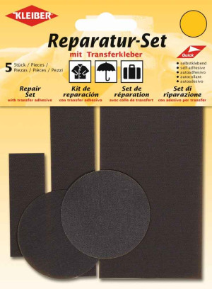 Kleiber Reparatur Set Nylon Flicken selbstklebend 916 - schwarzbraun