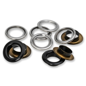 PRYM Bunte Ösen mit Scheiben 32 St. 8 mm 8mm - Schwarz