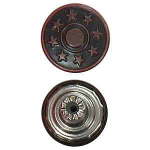 100 Jeansknöpfe / Patentknöpfe 17mm / 20mm Jeansknöpfe 17mm - altkupfer