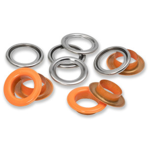 PRYM Bunte Ösen mit Scheiben 32 St. 8 mm 8mm - Orange