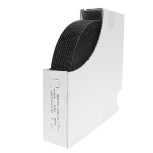 1 Rolle Gummiband 10mm - 50mm schwarz & weiss 25m Rolle 25mm schwarz