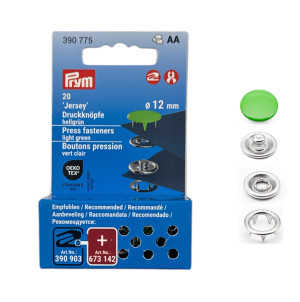 PRYM Jersey Druckknöpfe 12mm verschiedene Farben 874 - wiesengrün