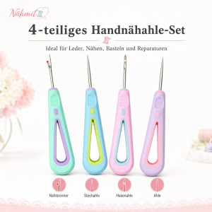 Nähmit 4-teilige Nähahle Set - Ahle für Lederarbeiten und DIY