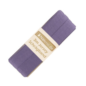 Nähmit - Jersey Schrägband - elastisches vorgefalztes Einfassband 3 Meter x 20mm A11-Lavendel