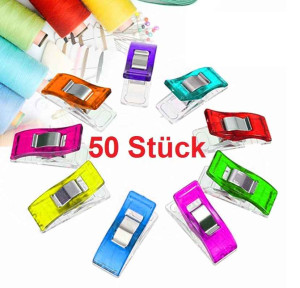 50er *Bunte* Nähmit - Wonder Clips / Stoffklammern Wonderclips