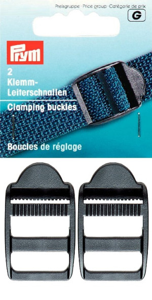 PRYM Klemm-Leiterschnallen KST 25 mm schwarz