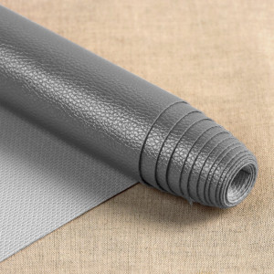 Metallic Kunstleder Stoff Zuschnitt 50 x 140 cm für kreative Näh- und Bastelprojekte Metallic - Schiefergrau