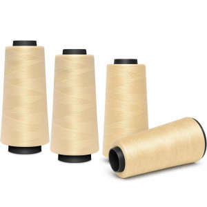 4 ROLLEN - Nähmit Overlockgarn - Coverlock Garn 1500m 841 - wollweiss