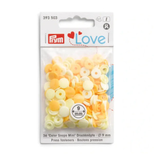 PRYM Prym Love Color Snaps Mini Mischpackung hellgelb