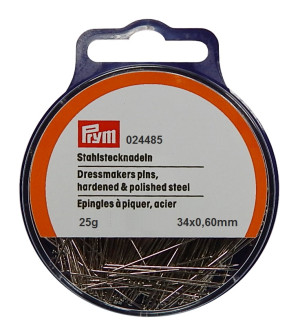 PRYM Stecknadeln ST 0,60 x 34 mm silberfarbig