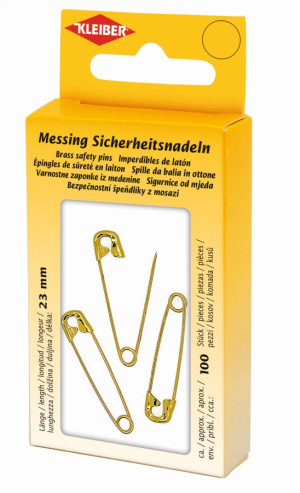 KLEIBER Sicherheitsnadeln 23mm gold in Metalldose