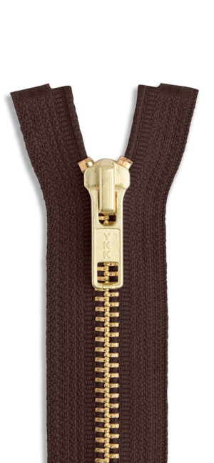 YKK Jeans Reißverschluss gold 570 - braun | 16cm