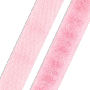 Klettband & Flauschband 20mm zum Annähen verschiedene Farben 513 - rosa