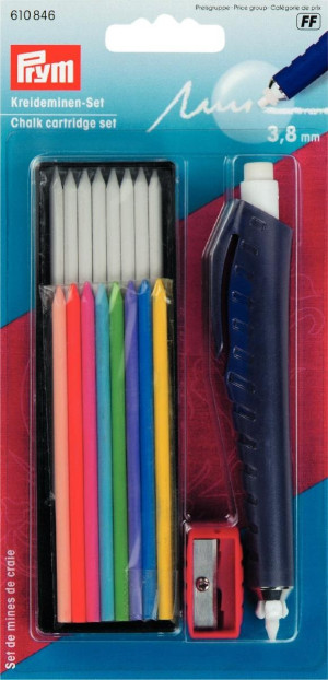 PRYM Prym Kreideminen-Set (Stärke 3,8 mm/ 8 x weiß/ 8 x bunt)