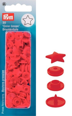 PRYM Color Snaps Druckknöpfe Stern rot