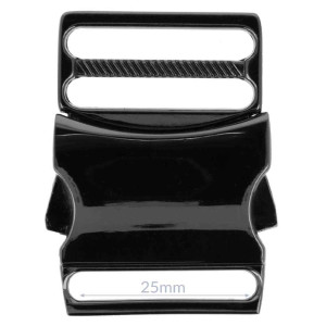 Metall FLAT Steckschnalle Steckverschluss 25mm / 40mm Titan | 25mm