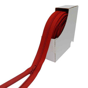 YKK 3mm - Bettwäsche endlos Reißverschluss - schmale Kette 820 - rot