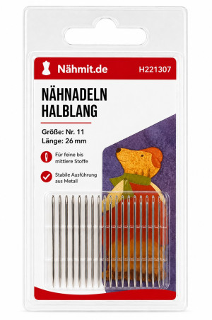 Handnähnadeln HALBLANG - verschiedene Größen Größe - 11