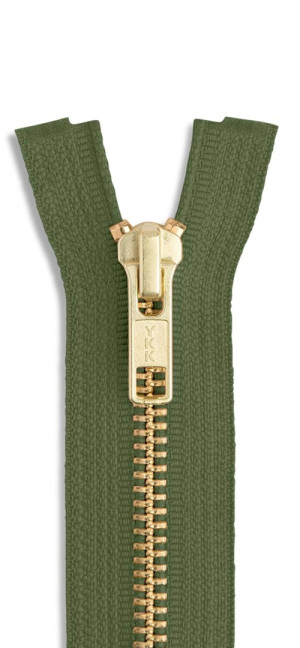 YKK Jeans Reißverschluss gold 078 - dunkelolive | 14cm