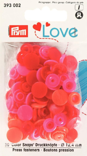 PRYM Prym Love Druckknopf Color KST 12,4 mm rot