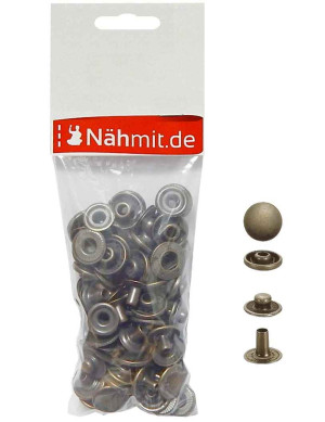 Nähmit *XL* Anorak Druckknöpfe Altmessing 25St.