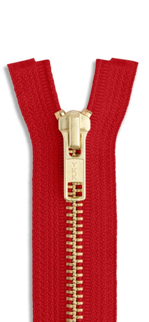 YKK Jeans Reißverschluss gold 820 - rot | 14cm