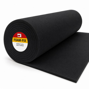 ROLLE - Nähmit Schaumstoffeinlage FOAM SEW - 72cm breit SCHWARZ