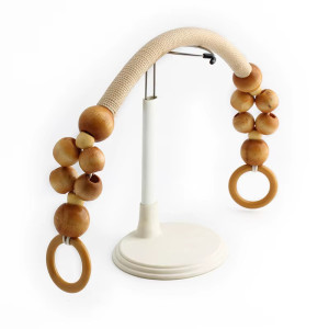 1 Taschengriff mit Holzperlen 48cm 572 - sand