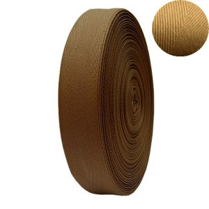 50m Rolle Baumwoll Nahtband 10mm 15mm 20mm 30mm 40mm schwarz weiss Köperband 568 - tabak | 40mm