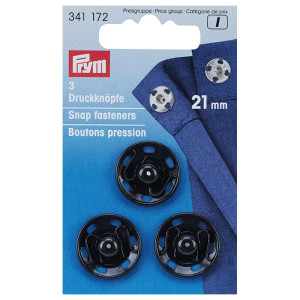 PRYM Annäh-Druckknöpfe MS 21 mm schwarz