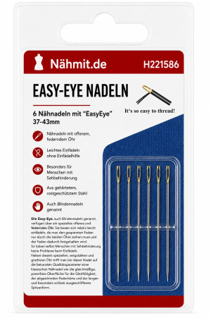 Nähnadeln mit Seiteneinfädler 6 Stück