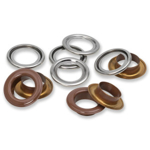 PRYM Bunte Ösen mit Scheiben 20 St. 11 mm 11mm - Braun