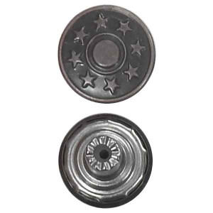 100 Jeansknöpfe / Patentknöpfe 17mm / 20mm Jeansknöpfe 20mm - altsilber