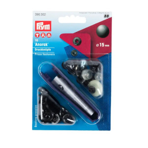 PRYM Anorak Druckknöpfe 15 mm brüniert